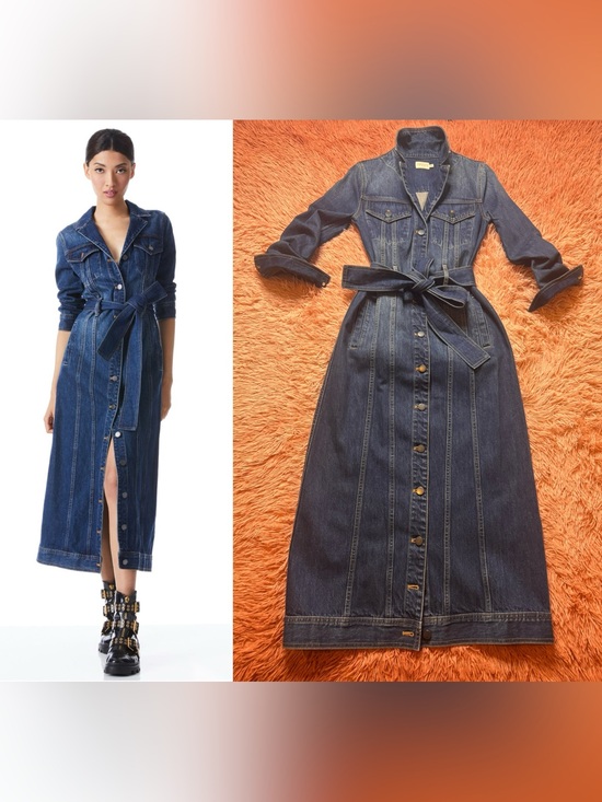 Alice + Olivia Dresses & Skirts - NWOT Alice + Olivia Daren Maxi Denim Jacket/Dress. Size XS
